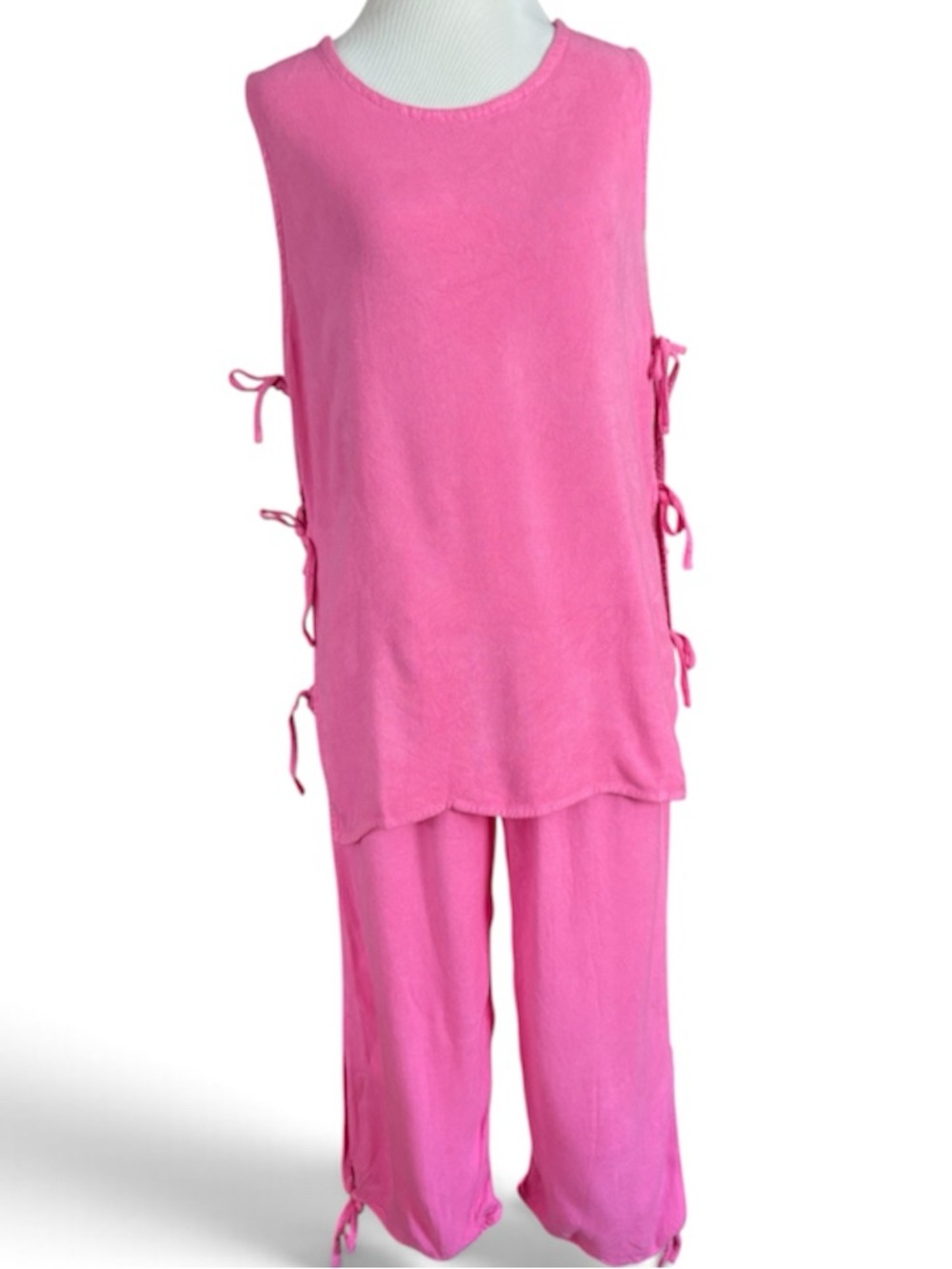 MARA Pink Tie-Side Two-Piece Set